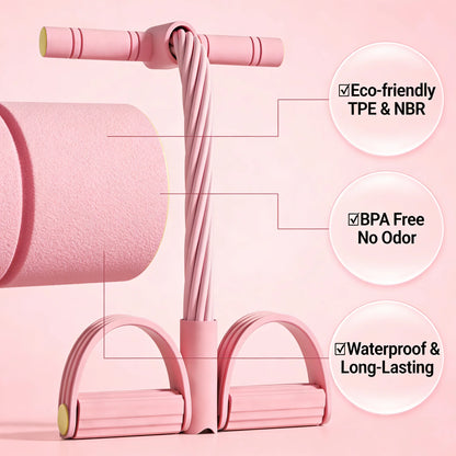 Multifunctional Fitness Pull Rope Foot Pedal Resistance Band Full Body Workout Home Gym Exercise Equipment for Abdomen Leg Arm