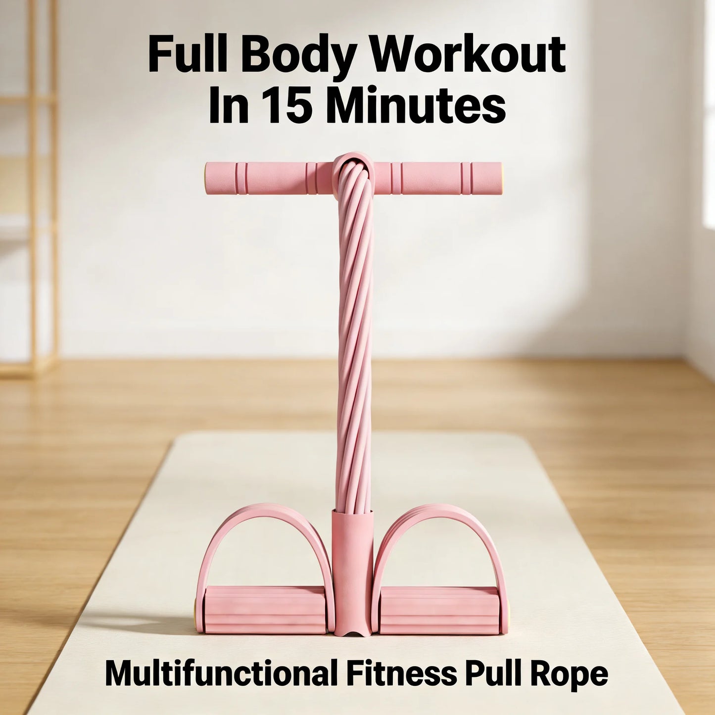 Multifunctional Fitness Pull Rope Foot Pedal Resistance Band Full Body Workout Home Gym Exercise Equipment for Abdomen Leg Arm