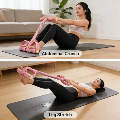 Multifunctional Fitness Pull Rope Foot Pedal Resistance Band Full Body Workout Home Gym Exercise Equipment for Abdomen Leg Arm